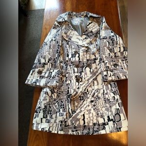 Nanette Lepore abstract snake print trench coat